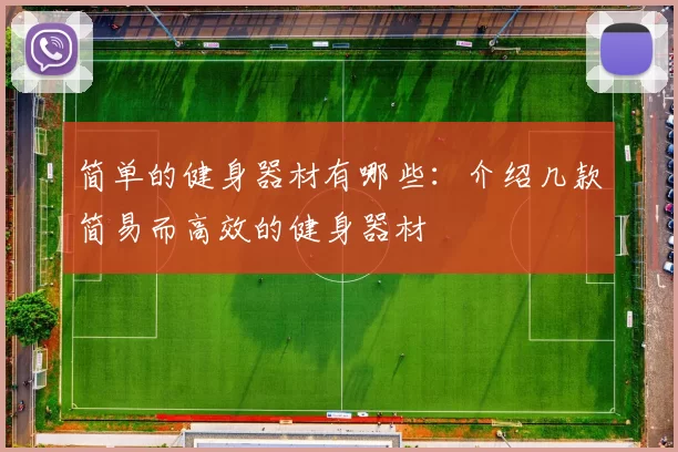 简单的健身器材有哪些：介绍几款简易而高效的健身器材