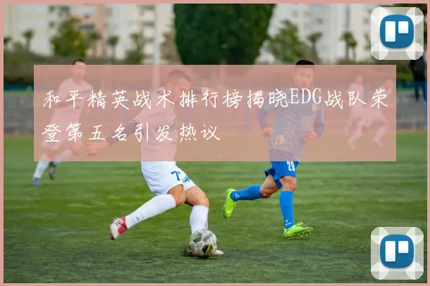 和平精英战术排行榜揭晓EDG战队荣登第五名引发热议